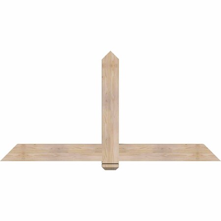 Ekena Millwork Eugene Smooth Timber Gable Bracket, Douglas Fir, 72"W x 36"H x 3 1/2"D x 5 1/2"F, 12/12 Pitch GBW072X36X0406EUG00SDF